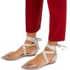 imageFSJ Women Rivets Pointed Toe Lace up Dorsay Flats Sandals Low Heel Pumps Party Prom Shoes Size 415 USGrey