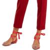 imageFSJ Women Rivets Pointed Toe Lace up Dorsay Flats Sandals Low Heel Pumps Party Prom Shoes Size 415 USRed