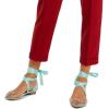 imageFSJ Women Rivets Pointed Toe Lace up Dorsay Flats Sandals Low Heel Pumps Party Prom Shoes Size 415 USTurquoise