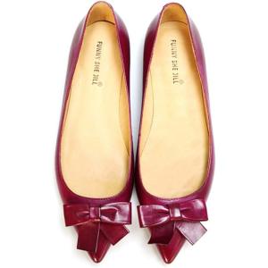imageFSJ Pointed Toe Flat Loafers for Women Block Low Heel Bowknot Pumps Comfortable Slipon Outfit Office ShoesFuchsia