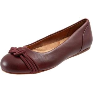 imageFSJ Women Cute Knot Round Toe Flats Comfort Walking Ballet Slip On Party Dress Casual Shoes Size 415 USRedbrown