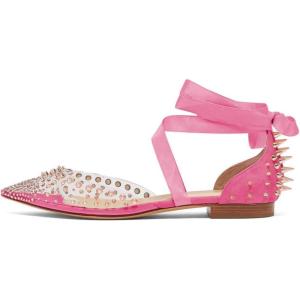 imageFSJ Women Rivets Pointed Toe Lace up Dorsay Flats Sandals Low Heel Pumps Party Prom Shoes Size 415 USFuchsia
