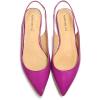imageFSJ Pointed Toe Slingback Flats Low Square Heel Slide Sandals Comfortable Slip on Walking Office ShoesFuchsia