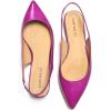 imageFSJ Pointed Toe Slingback Flats Low Square Heel Slide Sandals Comfortable Slip on Walking Office ShoesFuchsia