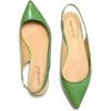 imageFSJ Pointed Toe Slingback Flats Low Square Heel Slide Sandals Comfortable Slip on Walking Office ShoesGreen