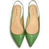 imageFSJ Pointed Toe Slingback Flats Low Square Heel Slide Sandals Comfortable Slip on Walking Office ShoesGreen