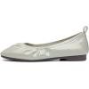 imageFSJ Women Comfy Slip on Ballet Flats Square Closed Toe Slide Pumps Patent Leather Elastic Dress Shoes Size 415 USLight Green