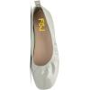 imageFSJ Women Comfy Slip on Ballet Flats Square Closed Toe Slide Pumps Patent Leather Elastic Dress Shoes Size 415 USLight Green