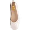 imageFSJ Women Comfy Slip on Ballet Flats Square Closed Toe Slide Pumps Patent Leather Elastic Dress Shoes Size 415 USNude Pink