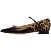 imageFSJ Women Sexy Leopard Prints Flats Hidden Low Heels Pumps Closed Pointy Toe Slip On Shoes Size 415 USBlack