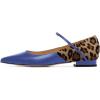 imageFSJ Women Sexy Leopard Prints Flats Hidden Low Heels Pumps Closed Pointy Toe Slip On Shoes Size 415 USBlue
