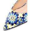 imageFSJ Women Sexy Leopard Prints Flats Hidden Low Heels Pumps Closed Pointy Toe Slip On Shoes Size 415 USBlue Flora