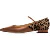 imageFSJ Women Sexy Leopard Prints Flats Hidden Low Heels Pumps Closed Pointy Toe Slip On Shoes Size 415 USBrown