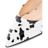 imageFSJ Women Sexy Leopard Prints Flats Hidden Low Heels Pumps Closed Pointy Toe Slip On Shoes Size 415 USCow