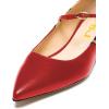 imageFSJ Women Sexy Leopard Prints Flats Hidden Low Heels Pumps Closed Pointy Toe Slip On Shoes Size 415 USRed
