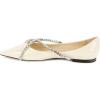 imageFSJ Women Trendy Pointed Toe Ballet Flats Crystal Crossover Straps Slip On Walking Shopping Girls Shoes Size 415 M USBeige