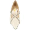imageFSJ Women Trendy Pointed Toe Ballet Flats Crystal Crossover Straps Slip On Walking Shopping Girls Shoes Size 415 M USBeige