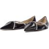 imageFSJ Women Trendy Pointed Toe Ballet Flats Crystal Crossover Straps Slip On Walking Shopping Girls Shoes Size 415 M USBlack