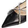 imageFSJ Women Trendy Pointed Toe Ballet Flats Crystal Crossover Straps Slip On Walking Shopping Girls Shoes Size 415 M USBlack