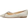 imageFSJ Women Trendy Pointed Toe Ballet Flats Crystal Crossover Straps Slip On Walking Shopping Girls Shoes Size 415 M USChampaign Glitter