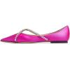 imageFSJ Women Trendy Pointed Toe Ballet Flats Crystal Crossover Straps Slip On Walking Shopping Girls Shoes Size 415 M USDeeppink
