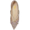 imageFSJ Women Trendy Pointed Toe Ballet Flats Crystal Crossover Straps Slip On Walking Shopping Girls Shoes Size 415 M USGlitter