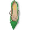 imageFSJ Women Trendy Pointed Toe Ballet Flats Crystal Crossover Straps Slip On Walking Shopping Girls Shoes Size 415 M USGreen