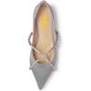 imageFSJ Women Trendy Pointed Toe Ballet Flats Crystal Crossover Straps Slip On Walking Shopping Girls Shoes Size 415 M USGrey