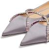 imageFSJ Women Trendy Pointed Toe Ballet Flats Crystal Crossover Straps Slip On Walking Shopping Girls Shoes Size 415 M USGrey