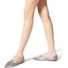 imageFSJ Women Trendy Pointed Toe Ballet Flats Crystal Crossover Straps Slip On Walking Shopping Girls Shoes Size 415 M USGrey