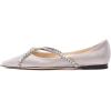 imageFSJ Women Trendy Pointed Toe Ballet Flats Crystal Crossover Straps Slip On Walking Shopping Girls Shoes Size 415 M USLavender