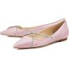 imageFSJ Women Trendy Pointed Toe Ballet Flats Crystal Crossover Straps Slip On Walking Shopping Girls Shoes Size 415 M USPink Glitter