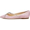 imageFSJ Women Trendy Pointed Toe Ballet Flats Crystal Crossover Straps Slip On Walking Shopping Girls Shoes Size 415 M USPink Glitter
