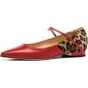 imageFSJ Women Sexy Leopard Prints Flats Hidden Low Heels Pumps Closed Pointy Toe Slip On Shoes Size 415 USRed