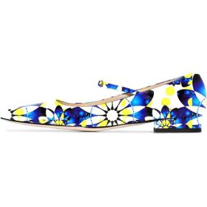 imageFSJ Women Sexy Leopard Prints Flats Hidden Low Heels Pumps Closed Pointy Toe Slip On Shoes Size 415 USBlue Flora