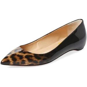 imageFSJ Women Sexy Leopard Prints Flats Hidden Low Heels Pumps Closed Pointy Toe Slip On Shoes Size 415 USLeopardgradient