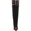 imageFSJ Women Comfortable Side Zipper Wedge High Heel Point Toe Fancy Pull On Ladies Fashion Winter Boot Size 415 USBlack Leopard