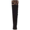 imageFSJ Women Comfortable Side Zipper Wedge High Heel Point Toe Fancy Pull On Ladies Fashion Winter Boot Size 415 USBlack Leopard