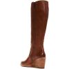 imageFSJ Women Comfortable Side Zipper Wedge High Heel Point Toe Fancy Pull On Ladies Fashion Winter Boot Size 415 USBrown