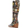 imageFSJ Women Comfortable Side Zipper Wedge High Heel Point Toe Fancy Pull On Ladies Fashion Winter Boot Size 415 USButterfly