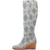imageFSJ Women Comfortable Side Zipper Wedge High Heel Point Toe Fancy Pull On Ladies Fashion Winter Boot Size 415 USDenim