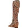 imageFSJ Women Comfortable Side Zipper Wedge High Heel Point Toe Fancy Pull On Ladies Fashion Winter Boot Size 415 USGeometry