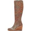 imageFSJ Women Comfortable Side Zipper Wedge High Heel Point Toe Fancy Pull On Ladies Fashion Winter Boot Size 415 USGeometry