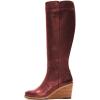 imageFSJ Women Comfortable Side Zipper Wedge High Heel Point Toe Fancy Pull On Ladies Fashion Winter Boot Size 415 USMaroon