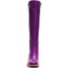 imageFSJ Women Comfortable Side Zipper Wedge High Heel Point Toe Fancy Pull On Ladies Fashion Winter Boot Size 415 USPurple