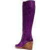 imageFSJ Women Comfortable Side Zipper Wedge High Heel Point Toe Fancy Pull On Ladies Fashion Winter Boot Size 415 USPurple
