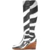 imageFSJ Women Comfortable Side Zipper Wedge High Heel Point Toe Fancy Pull On Ladies Fashion Winter Boot Size 415 USZebra
