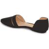 imageFSJ Women Cute DOrsay Ballet Flat for Comfort Pointed Toe Low Heel Dress Casual Shoe Size 415 USBlack