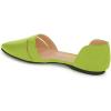 imageFSJ Women Cute DOrsay Ballet Flat for Comfort Pointed Toe Low Heel Dress Casual Shoe Size 415 USGreen