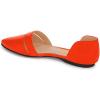imageFSJ Women Cute DOrsay Ballet Flat for Comfort Pointed Toe Low Heel Dress Casual Shoe Size 415 USOrange